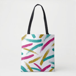 Vibrant Strokes,Teal, Magenta & Mustard pattern