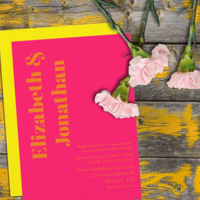 Vibrant Sunrise Minimalist Mix & Match Wedding Einladung (Von Creator hochgeladen)