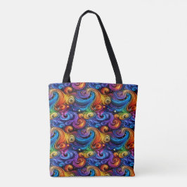 Vibrant Swirl Pattern Fleece Blanket