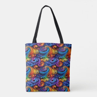 Vibrant Swirl Pattern Fleece Blanket