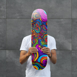 Vibrant Swirl Skateboard