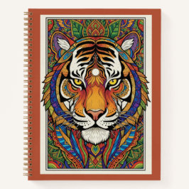 Vibrant Tiger Zentangle Art Nooracle Journal Notizbuch