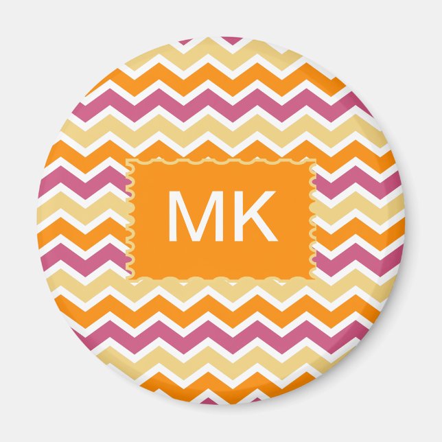 Vibrant Tribal ZigZag Magnet (Vorne)