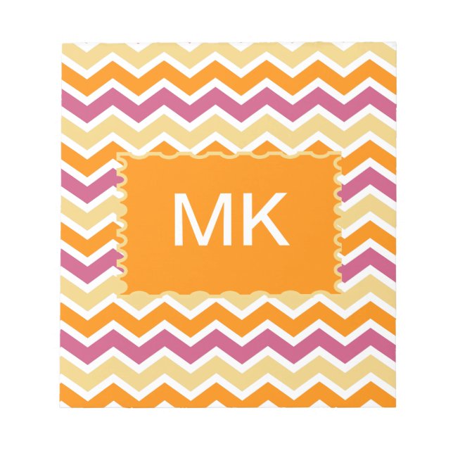 Vibrant Tribal ZigZag Notizblock (Vorderseite)