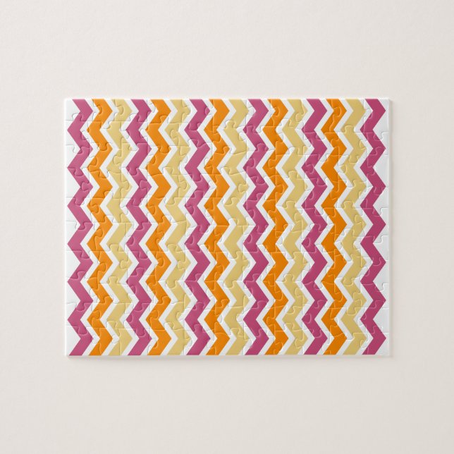 Vibrant Tribal ZigZag Puzzle (Horizontal)