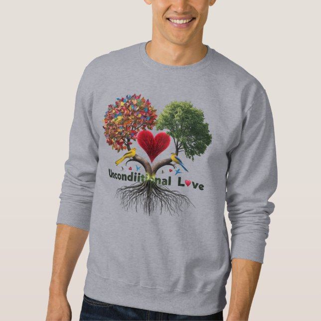 Vibrant Unconditional Love Basic Sweatshirt (Vorderseite)