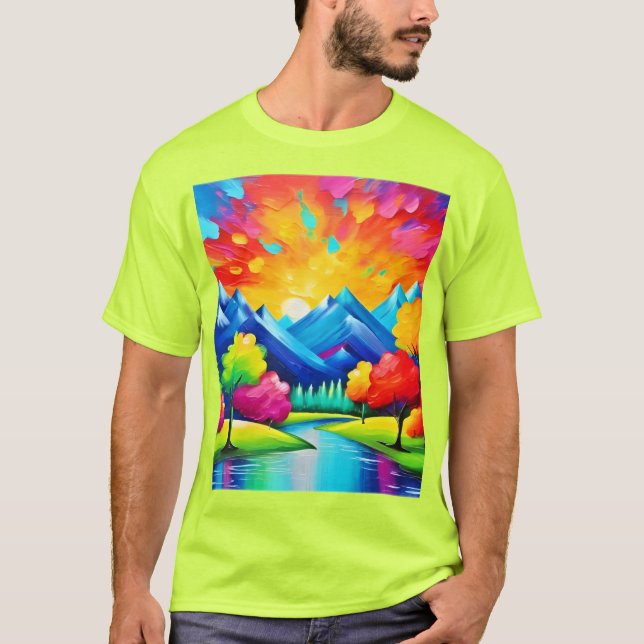 Vibrant Valley Vision Malerei T-Shirt (Vorderseite)