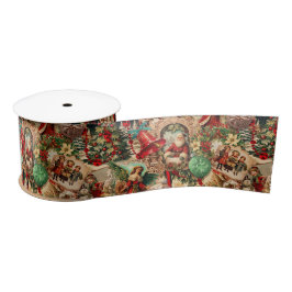 Vibrant Victorian Christmas Collage Satinband