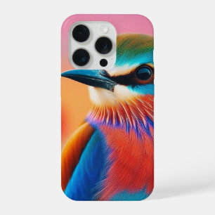 "Vibrant Visage: Farbenfrohe Vogel Face iPhone Cas 15 Pro Hülle