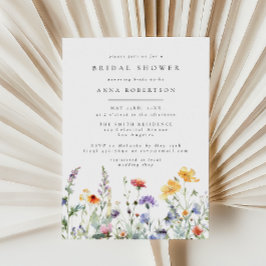 Vibrant Watercolor Floral Bridal Shower Invitation Einladung