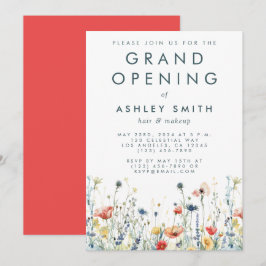 Vibrant Wildblume Grand Opening Einladung