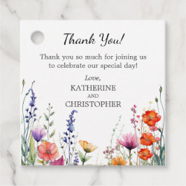 Vibrant Wildflower Wedding Thank You Gift Geschenkanhänger