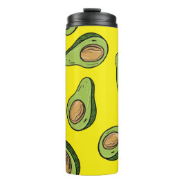 Vibrant Yellow Fruit Illustration - Insulated  Thermosbecher