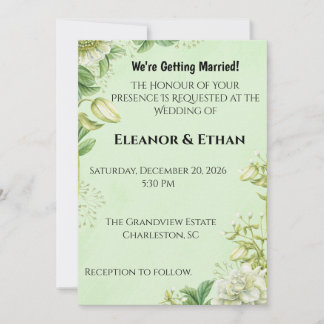 Vibrant Yellow Tulip & Ranunculus Formal Wedding I Ankündigung