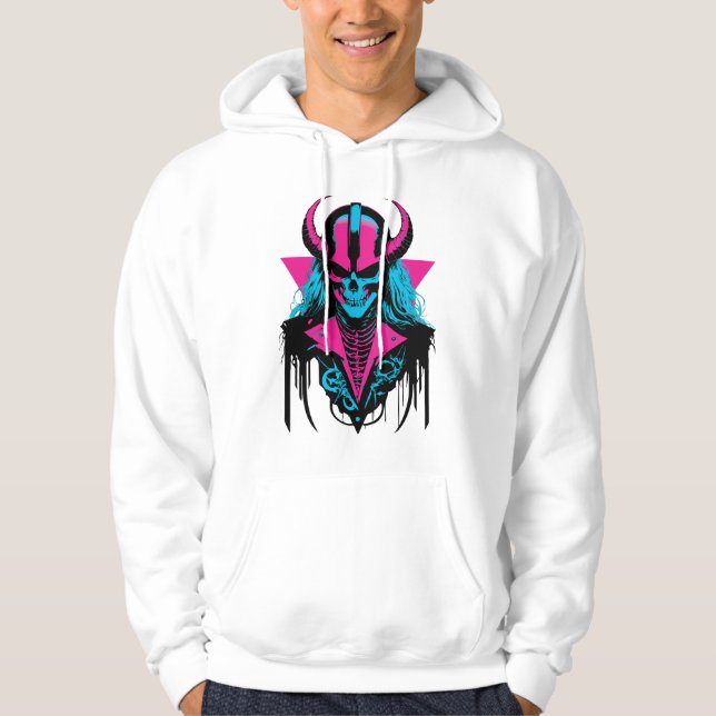 Vibrant Zombie Skull Hoodie (Vorderseite)