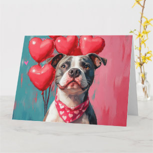 Vibranter American Staffordshire Terrier Pop-Art Karte