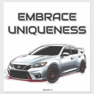 Vibranter Sportwagen mit Farbtupfer Aufkleber