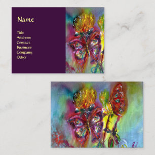 VIBRANTSCHALTFLÄCHEN IN BLAUEN, lila Visitenkarte
