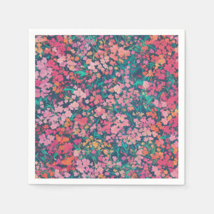 Vibrany Azalea Floral Serviette