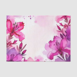 Vibrany Azalea Floral Wasserfarbe Seidenpapier