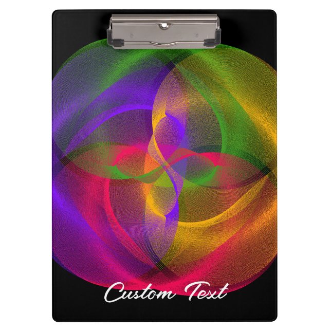 Vibrany Glossy Circle Geometric Clipboard Klemmbrett (Vorderseite)