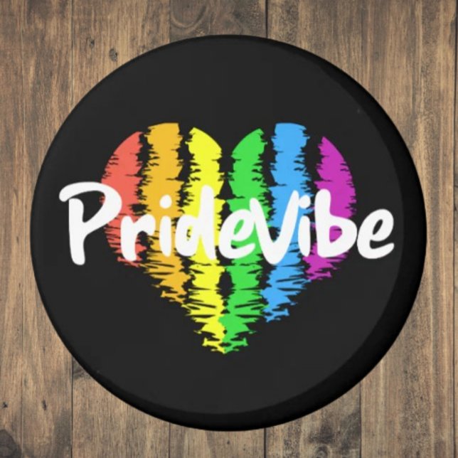 Vibrany PrideVibe: Ihr Regenbogenherz anzeigen Magnet (Von Creator hochgeladen)