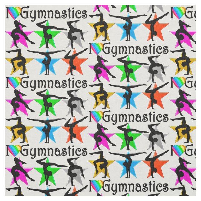 VIBRANZ UND FARBE I LIEBE GYMNASTICS FABRIK STOFF (Muster)