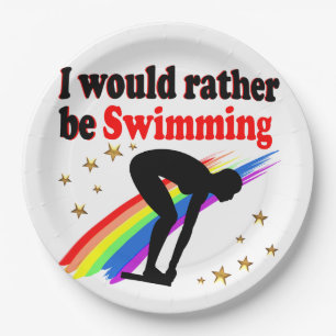 VIBRANZ UND FARBE ICH WÜRDE eher SCHWIMMEN Pappteller