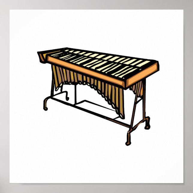 vibraphone einfache Instrumentendesign.pnng Poster (Vorne)