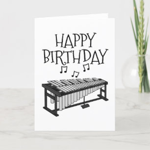 Vibraphone Geburtstagskarte Percussionist Musiker Dankeskarte