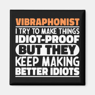 Vibraphonist versuchen, Dinge perkussiv lustig zu Magnet