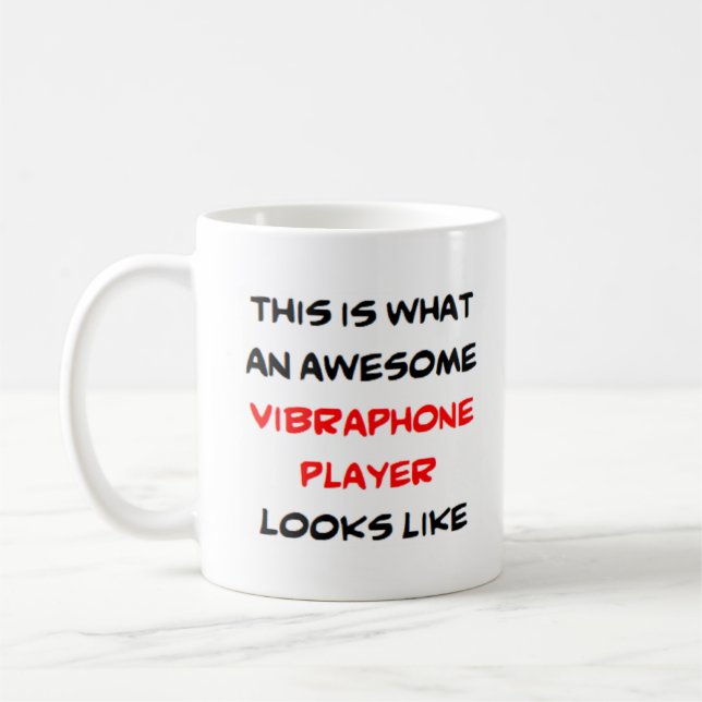 Vibraphonspieler, großartig kaffeetasse (Links)