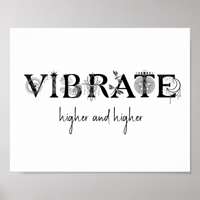 Vibrate höher und höher Lotus dragonfly 8x10" Poster (Vorne)