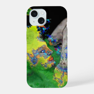 VIBRATIONEN DER FRAU "Grünes Fraktal" iPhone 15 Hülle