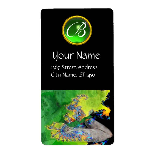 VIBRATIONEN DER SACHE GRÜNES EMERALD-MONOGRAM (Vorne)