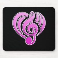 Vibrationen Musikalische Liebe Rosa Herz Musiknote