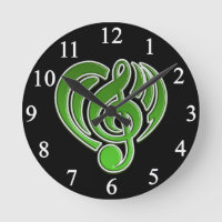 Vibrations Musical Liebe Green Heart Musiknote DJ