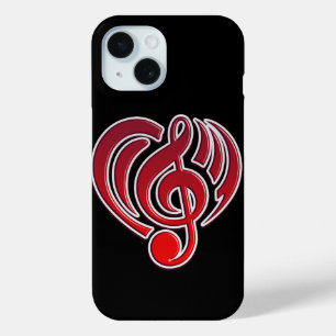 Vibrations Musical Liebe Red Heart Musiknote DJ Case-Mate iPhone Hülle