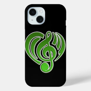 Vibrations Musical Love Green Herz Musik Note DJ Case-Mate iPhone Hülle