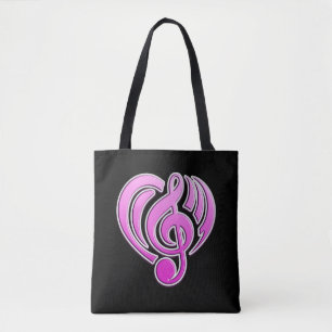 Vibrations Musikalische Liebe Rosa Herz Musiknote 