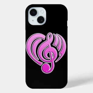 Vibrations Musikalische Liebe Rosa Herz Musiknote  Case-Mate iPhone Hülle