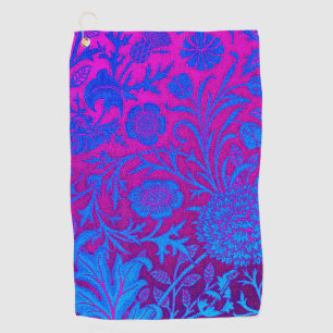 Vibrierend, ombre, Kunst nouveau, William Morris, Golfhandtuch
