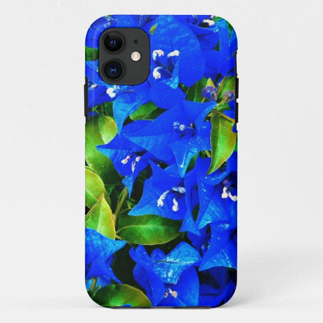 Vibrierende blaue Bouganvilla-Blumen Case-Mate iPhone Hülle (Rückseite)