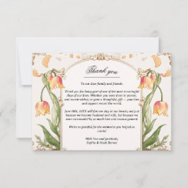 Vibrierende Blumen- und Goldhochzeit Dankeschön Ka Dankeskarte