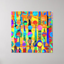 Vibrierende bunte Balls Art Leinwanddruck