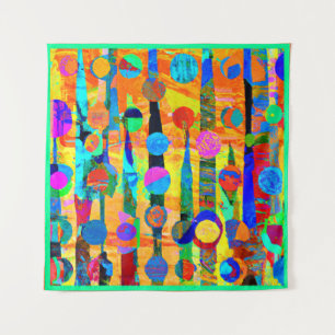 Vibrierende bunte Balls Art Wandteppich