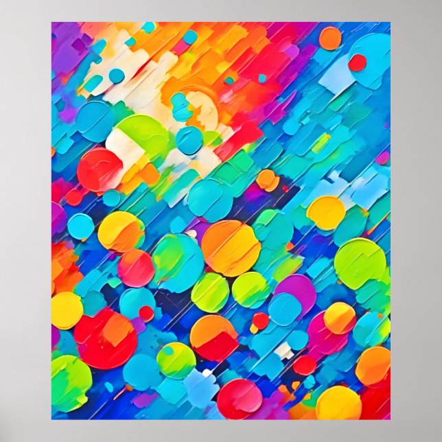 Vibrierende Circle Dance Art Poster (Vorne)
