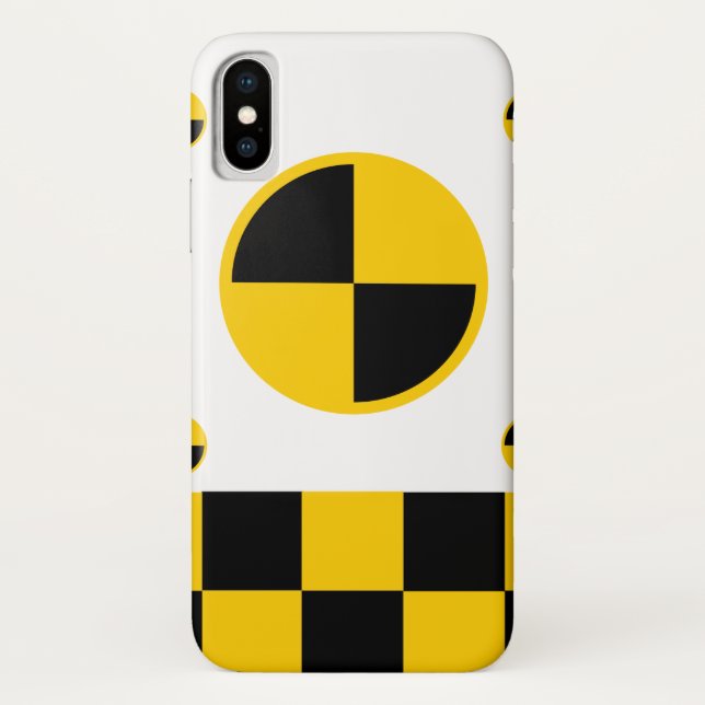 Vibrierende Crashtest-Markierungen Case-Mate iPhone Hülle (Rückseite)