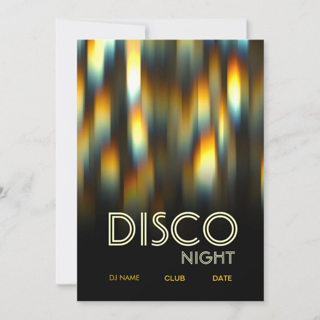 VIBRIERENDE DISCO-PARTY-FLYER-EINLADUNG EINLADUNG (Vorderseite)