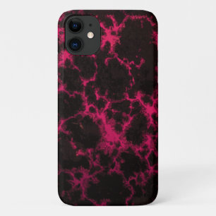 Vibrierende gepunktete rosa und schwarze Flammen Case-Mate iPhone Hülle